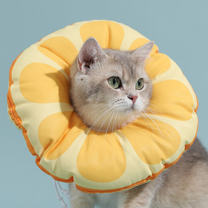Cat Elizabethan Collar Kitten Size <b>Cartoon</b> Pattern Anti Lick Pet Recovery Accessory - Product Image 1