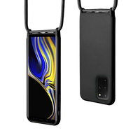 Nouvelle coque de téléphone en silicone avec cordon, design imprimé UV couleur bonbon, étanche et antichoc pour