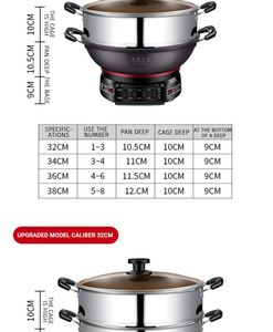 Multi-Function <b>Electric</b> Cooker for Household Use Non-Stick Hot Pot Noodle & <b>Frying</b> <b>Pan</b> for Car Hotel & RV - Product Image 4
