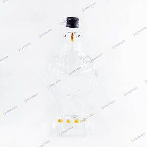 Bouteille à liqueur en forme d'aigle pour gin, <span class=keywords><strong>tequila</strong></span>, rhum, brandy, whisky, 375 ml, bouteille à vin en verre vide, bouteille à liqueur spéciale en verre - Product Image 5