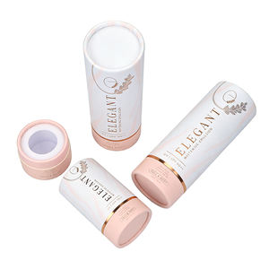 Boîtes d'emballage de parfum cosmétique de luxe personnalisées avec logo, boîtes rondes blanches avec revêtement - Product Image 6