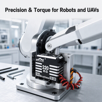Servomoteur numérique sans balais CNC JX B220 220KG 12V-18V à couple élevé et engrenages entièrement métalliques pour voiture RC 1/5, robot industriel, drone