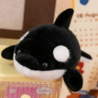 Peluche réaliste de baleine orque, jouet en peluche super doux pour souvenir d'aquarium, cadeau pour enfants, décoration de la maison
