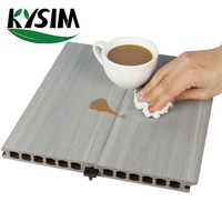 Nouveau design de revêtement de sol de terrasse de piscine étanche sans lacet Plancher de terrasse en bois et plastique