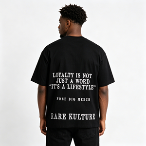 100% Baumwolle Übergrößen Herren T-Shirts mit Logo Individuell Bedruckte Schlichte T-Shirts Benutzerdefinierter T-Shirt-Druck Blanko T-Shirt - Product Image 2