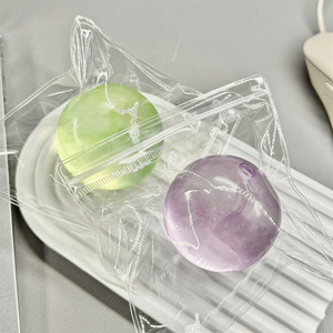 Balle anti-stress souple transparente en sucre de <span class=keywords><strong>malt</strong></span>, faite à la main en TPR, jouet sensoriel coloré à rebond lent, unisexe, vente en gros - Product Image 4