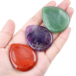 <span class=keywords><strong>Piedra</strong></span> de Cuarzo Transparente en Forma de Gota para el Dedo Pulgar, <span class=keywords><strong>Piedra</strong></span> Natural de Amatista y Ojo de Tigre para Aliviar el Estrés y la Meditación (Venta al Por Mayor) - Product Image 4