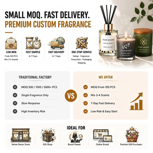 Aikun Wooden <b>Wick</b> Assorted Color Lidded Glass Scented <b>Candle</b> Reed Diffuser Set with Crackle Glaze Gift Box Direct Factory OEM - Product Image 6