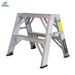 2 Step Aluminium <strong>Platform</strong> <strong>Ladder</strong> Sliding Mini Double-sided <strong>Ladder</strong> with PVC Base Foot 300 Llbs <strong>Platform</strong> <strong>Ladders</strong> for Home - Product Image 4