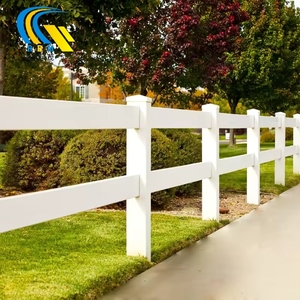 Trois rails non <span class=keywords><strong>clim</strong></span> pas cher vinyle plastique PVC ferme chèvre clôture bétail clôture cheval mouton cerf blanc clôture pôle Pvc - Product Image 1