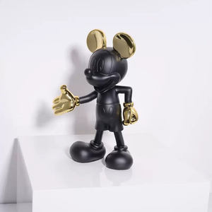 Scultura <span class=keywords><strong>di</strong></span> <span class=keywords><strong>Topolino</strong></span> e Minnie Dipinta a Mano in Resina, Modello Cuore d'Amore, Ornamento Lucido per Arredamento Casa, <span class=keywords><strong>Topolino</strong></span> Cartoon per Arte - Product Image 4