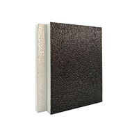 Panneau de mousse PU pour conduit pré-isolé UNT 20 25 30 40mm Noir/Argent Alu. Panneaux de conduits composites en polyuréthane gaufré à chaud pour systèmes CVC