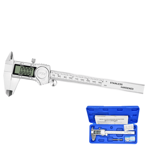Calibrador Digital con Clasificación IP54, Cuerpo de Acero Inoxidable de 150 <span class=keywords><strong>mm</strong></span>, Pantalla LCD Grande con Conversión entre In/<span class=keywords><strong>mm</strong></span>/f para Mediciones de Precisión - Product Image 1