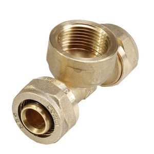 Raccord en T F/F à compression 20 x 1/2" x 20 pour tuyaux multicouches et connecteurs d'eau de jardin - Product Image 1