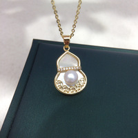 SHDIYAYUN gros pendentif perle d'eau douce naturelle Style chinois gourde conception bijoux en perles