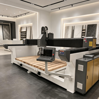 Machine de découpe à pont CNC 5 axes 380V 15KW, longueur de coupe maximale 3000mm pour la découpe de précision de dalles de granit, marbre et quartz