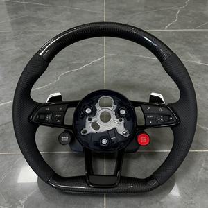 Volante de Fibra de Carbono en Oferta para Audi A3 A4 A5 <span class=keywords><strong>A6</strong></span> C7 R8 RS3 RS5 TT, Personalización con Palancas de Cambio de Cuero - Product Image 4