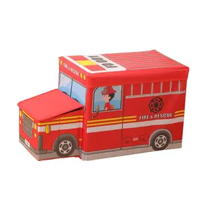 LTT1489 थोक बहु-कार्यात्मक Foldable बच्चों खिलौना डिब्बे आयोजक कार्टून कार खिलौना बैग भंडारण कंटेनर टोकरी