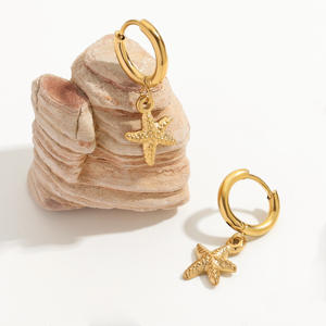 MICCI 18K金メッキジュエリー 防水イヤリング ヒトデペンダントネックレス ジュエリーセット 女性用 - Product Image 4