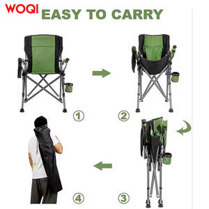 Silla Plegable para Exteriores Woqi, Marco de Aluminio, Tela Oxford, Silla de Jardín y Camping, Verde Esmeralda, 55x55x94cm - Product Image 5