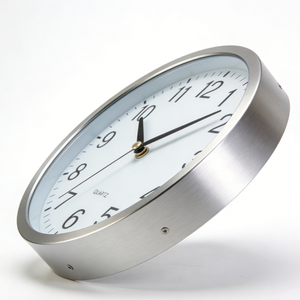 Horloge de table minimaliste usinée CNC par électroérosion – Acier inoxydable brossé certifié ISO9001 / Décoration de table élégante noire - Product Image 2