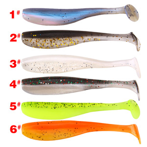 Nuevo señuelo de pesca de cebo blando de 1.9g y 6.5cm, cebo artificial de cola en T de dos tonos para lubina, 20 unidades por bolsa. - Product Image 4