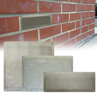 Grille décorative en tôle perforée en aluminium de 10'' pour ventilation murale, soudée et pliée