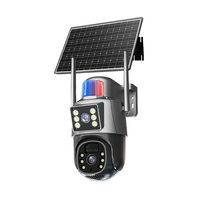Caméra de surveillance solaire UBOX pour l'extérieur avec alarme de détection de mouvement vidéo en couleur et moniteur étanche