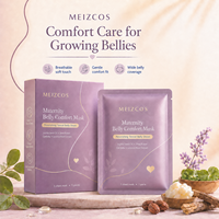 Masque de confort pour le ventre de maternité MEIZCOS en Tencel, 50 ml, au beurre de karité, jojoba, centella et réglisse, soin hydratant doux pour la grossesse