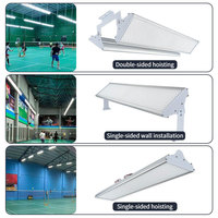 Luminaire LED en nid d'abeille CE RoHS à faible éblouissement pour terrain de badminton, lampe de plafond linéaire haute performance pour projet de salle de badminton danoise