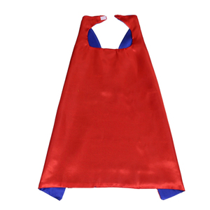 Cape réversible rouge-bleu en satin pour enfants 70x70cm, double couche, cape de héros vierge pour déguisement d'Halloween et jeu d'imitation - Product Image 2