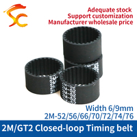Courroie synchrone 2GT GT2, courroie de distribution, largeur 52/56/66/70/72/74/76/78/80/82 mm, largeur 3/5/6/7/9/10 mm, courroie en caoutchouc à boucle fermée pour imprimante 3D