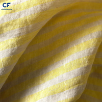 Tissu en lin 100% teint en fil à rayures, lavé doux, de luxe, pour chemise de créateur, canapé, textile de maison, léger et écologique