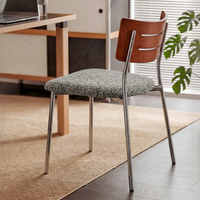 Chaise et tabouret de salle à manger vintage en acier inoxydable, design Bauhaus, pour la maison, le bureau et l'hôtellerie, nouveau modèle 2026