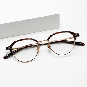Premium Trendy yüksek kaliteli el yapımı asetat gözlük çerçeveleri miyopi optik gözlük çerçeve erkekler ve kadınlar için