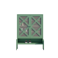 Armoire de bar à café moderne étagère réglable buffet en métal rangement pour cuisine salon, couloir d'entrée