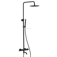 Mitigeur de douche en acier inoxydable 304 bain à effet pluie Ensemble de douche thermostatique mural pour salle de bain