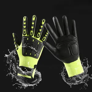 カスタムロゴtpr防振guantes de impacto耐衝撃性保護メカニックヘビーデューティー作業安全手袋