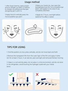 Parche de Microagujas 3D para Ojos, Alivio de Arrugas y Ojeras, con Infusión de Ácido Hialurónico, Material de Cristal, Suministro OEM - Product Image 6