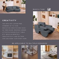 DIY Toddler Folding Modular Floor Sofa Canapé Meubles de salle de jeux pour enfants pour la chambre et le salon