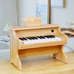 Wholesale Natural Wood Children Mini Piano Portable Wooden <b>Electronic</b> <b>Keyboard</b> Baby Music Enlightenment Toy For Toddler - Product Image 4