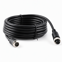 Câble d'extension de caméra IP LM-6PYCH1M 1m/3.3ft, prise aviation 6 broches, alimentation 11C + réseau 7C, cuivre sans oxygène, CCTV NVR