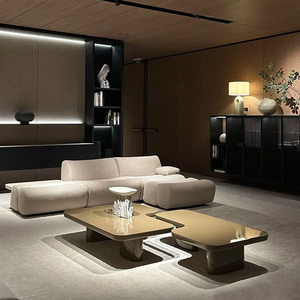 Italian Designer Modular Sofa L Shape <b>Foam</b> Filling Armless Living Room Furniture - Product Image 2