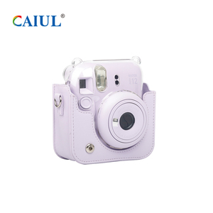 Étui pour appareil photo <span class=keywords><strong>instax</strong></span> <span class=keywords><strong>mini</strong></span> 12 à motif tissé dégradé pour appareil photo instantané fujiflim paquet de coque en cuir PU - Product Image 5