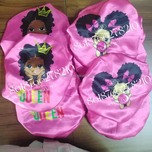 Bonnets pour enfants avec des personnages de dessins animés populaires, vente en gros, bonnets personnalisés pour bébés filles, en soie - Product Image 3