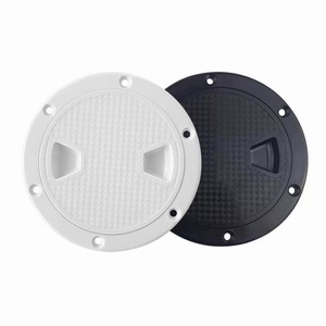 Couverture de trappe ronde de 6 pouces en plastique ABS pour pont de bateau, pour réparation et remplacement, disponible en blanc et noir - Product Image 5
