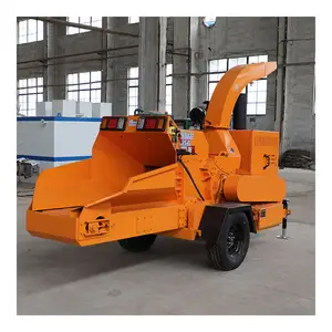 Industrial heavy duty tracked tree chipper dia 300mm wood branch chipper machine