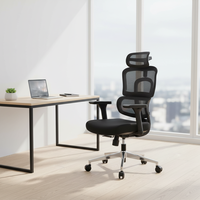 Chaise de bureau ergonomique pivotante réglable en maille, dossier haut, pour usage scolaire, en acier inoxydable, pour la maison, le bureau et l'hôpital, directement de l'usine chinoise