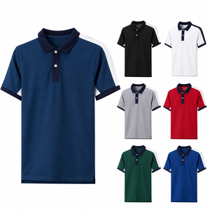 เสื้อโปโลคอปกสีสำหรับผู้ชายเสื้อโปโลปักโลโก้สำหรับธุรกิจของบริษัท - Product Image 1