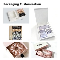 Élastique à cheveux en soie, emballage produit, taie d'oreiller, élastiques en soie ou satin, coffret en soie, élastique à cheveux extra large en soie satinée